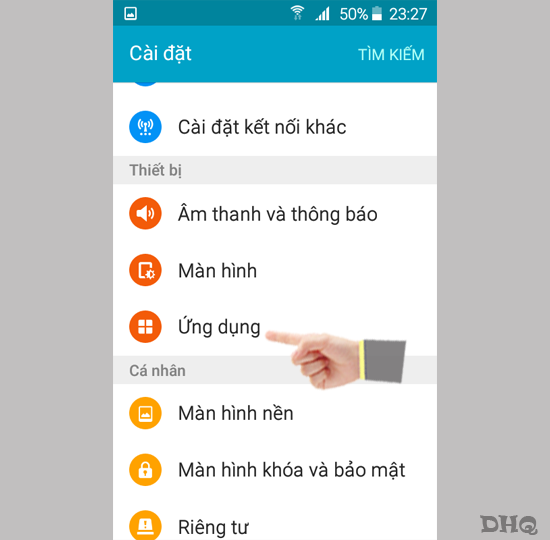 Chọn ứng dụng
